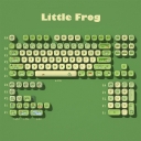 Little Frog 104+18 Clear PC+PBT Dye-subbed Pudding Jelly Keycaps Set OEM Profile Mechanical Keyboard